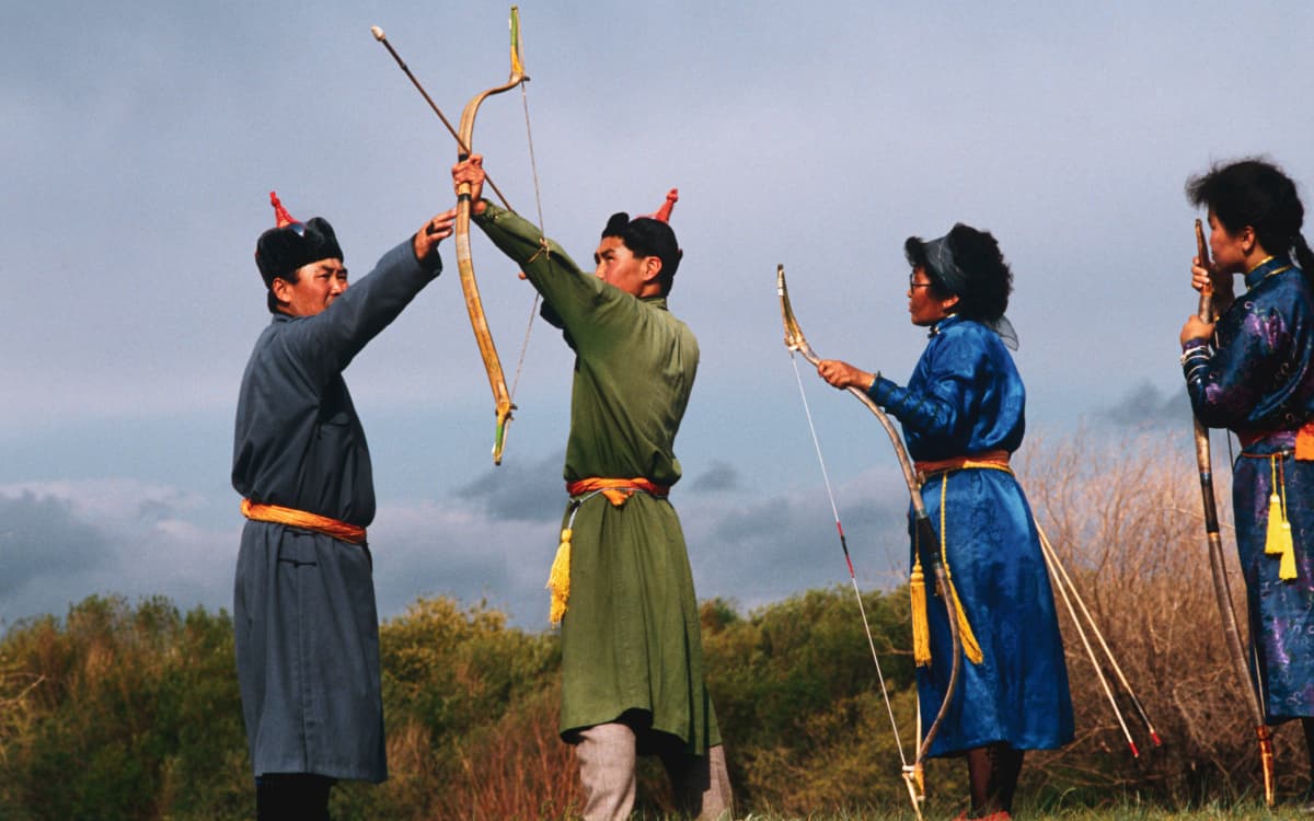 Archery competition at the Naadam Festival