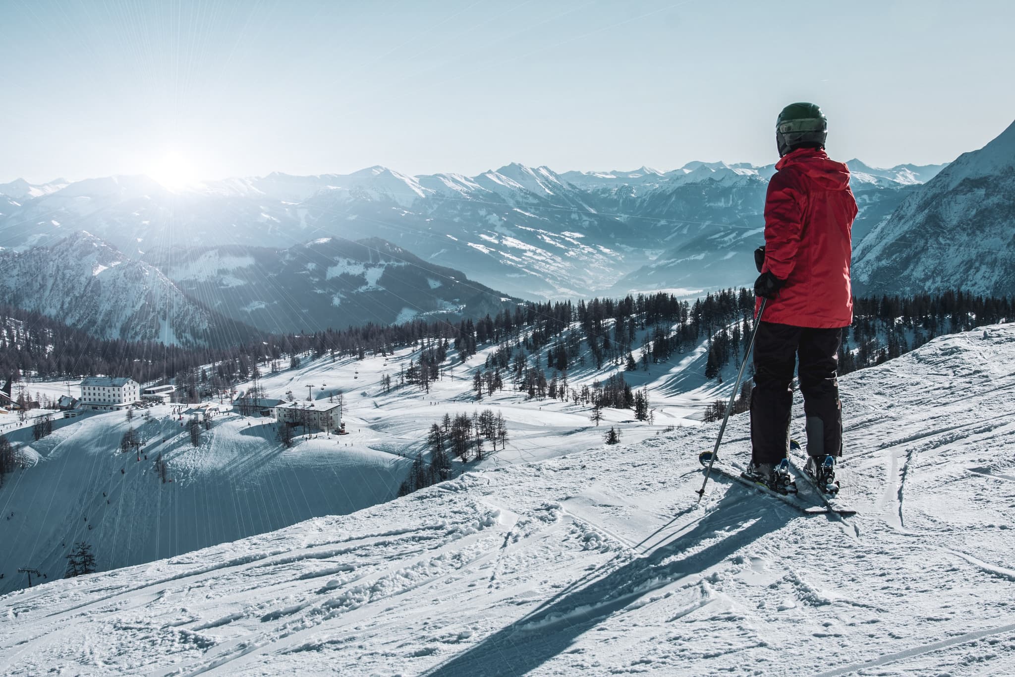 Person snow skiing in New Zealand
