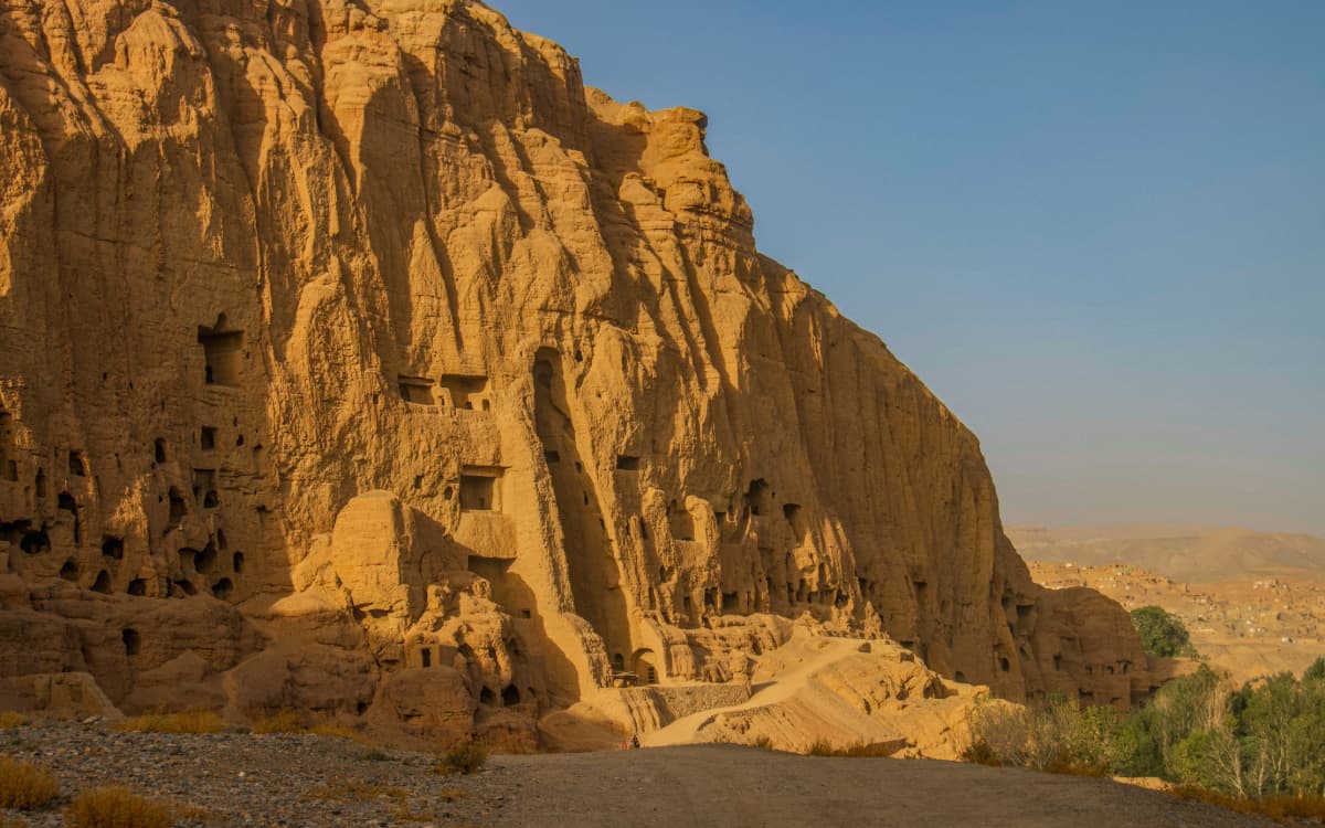 Empty niches of the Buddha statues in Bamiyan, Afghanistan