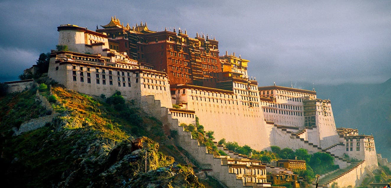 main tibet lhasa potala palace at dawn