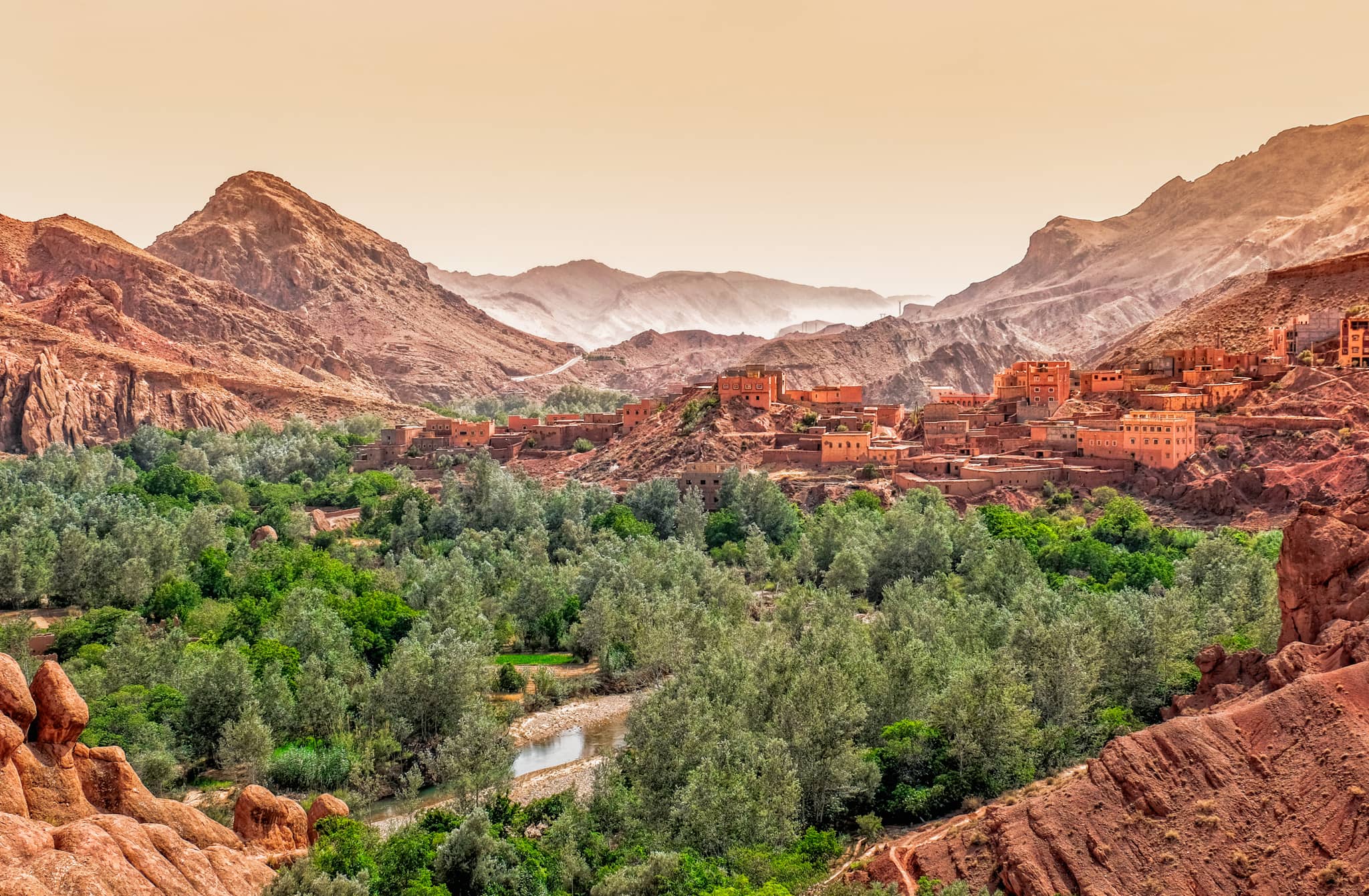 The Dades Canyon and the city within, Ouazazate region, Morocco
