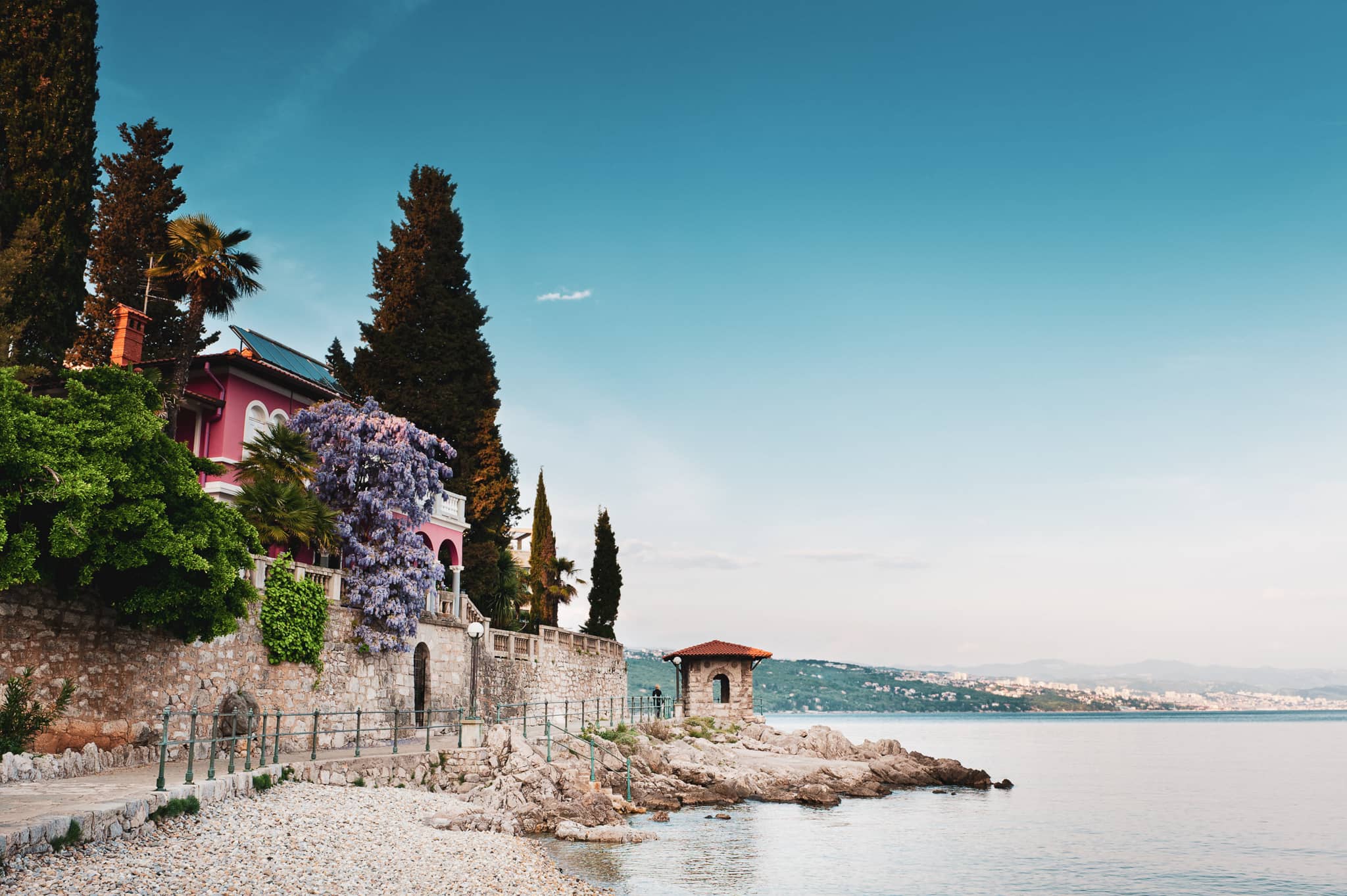 Waterfront promenade in Opatija, Croatia