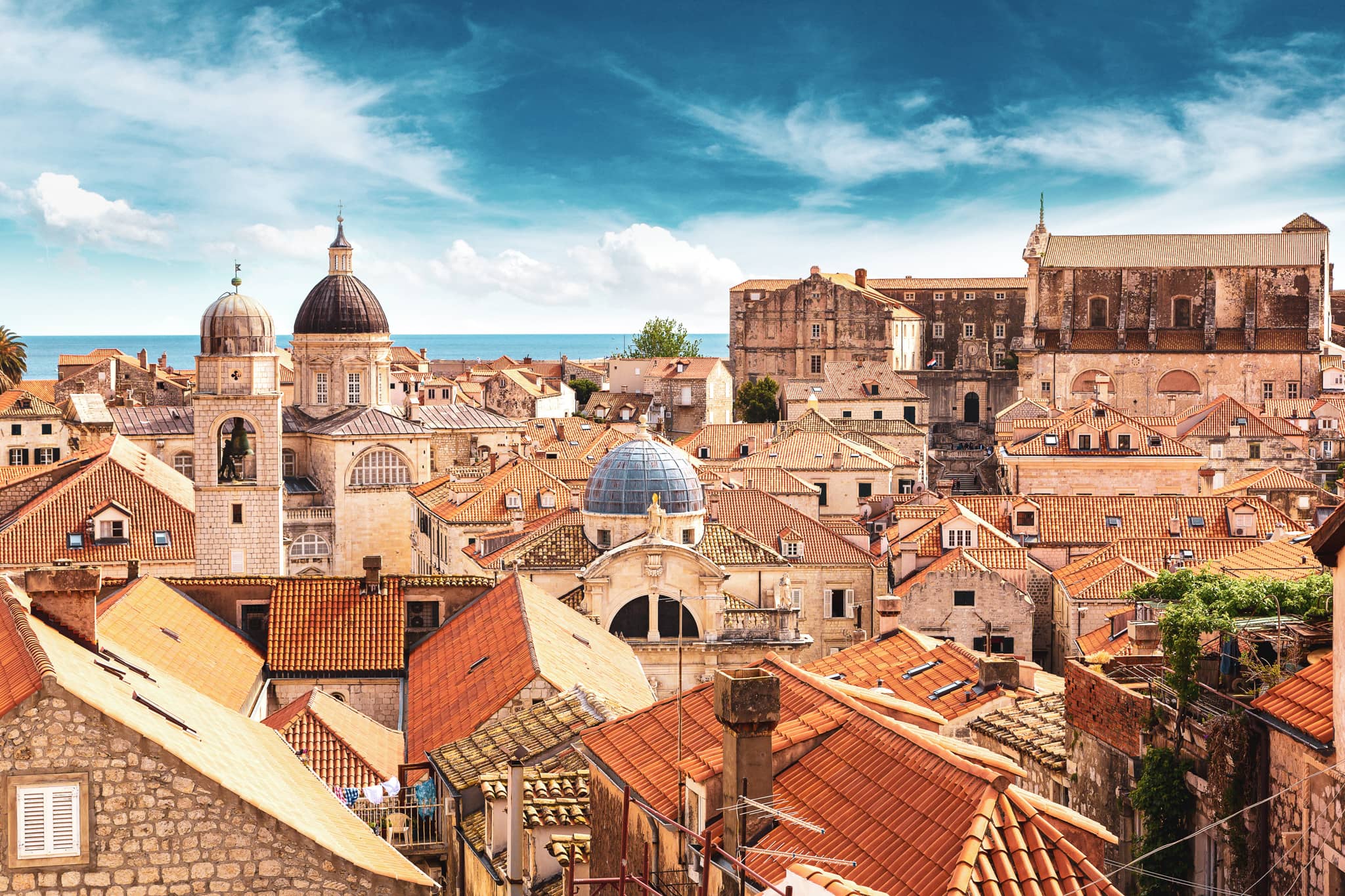 Panoramic view of the town of Dubrovnik, Croatia