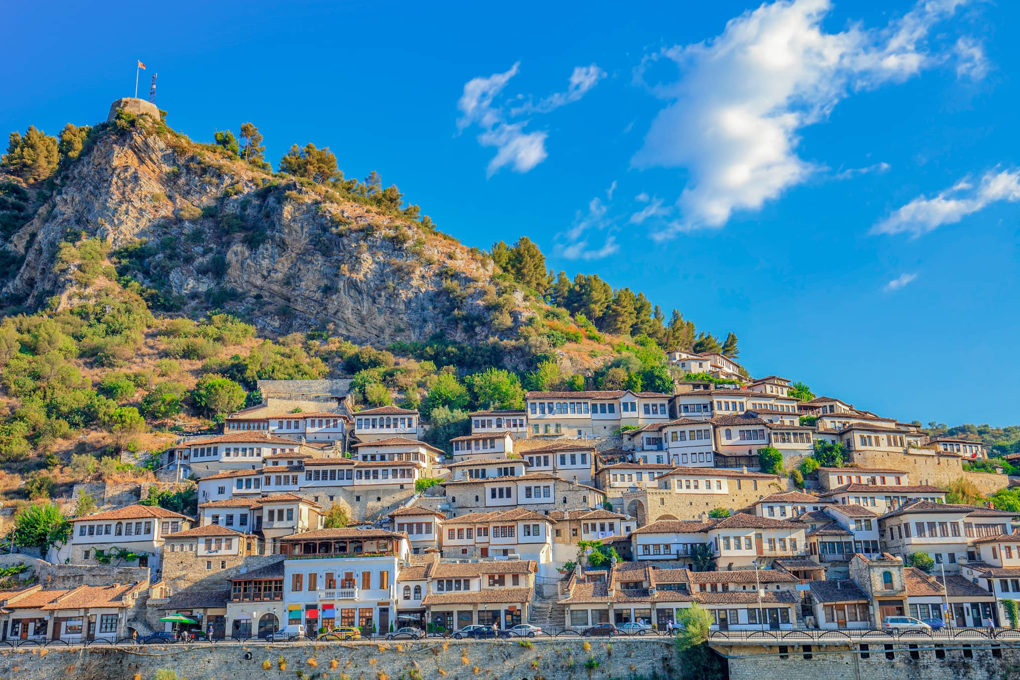 Views of houses in Berat, Albania