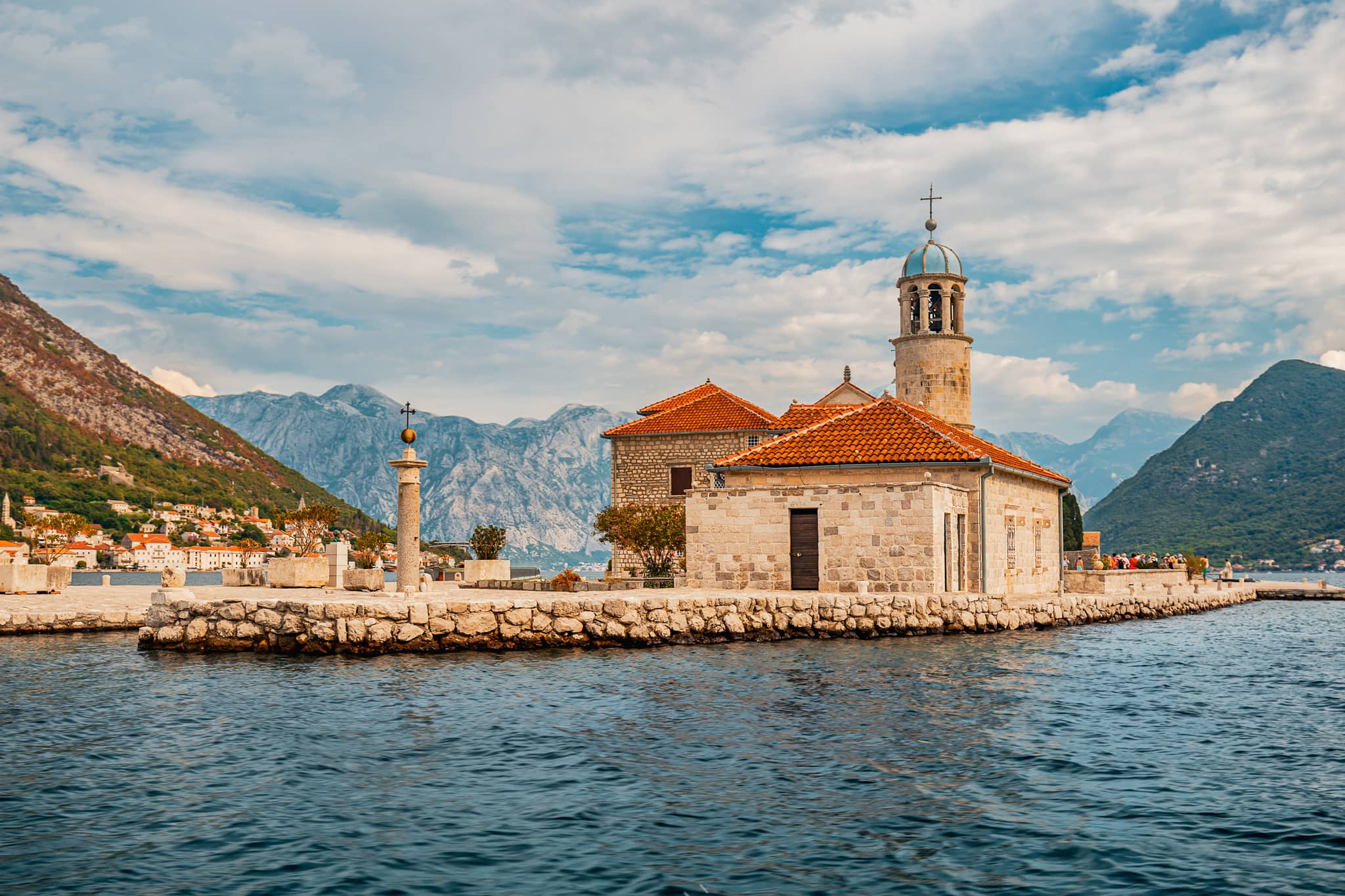 Our Lady of the Rock island in Boka Kotor bay, Montenegro