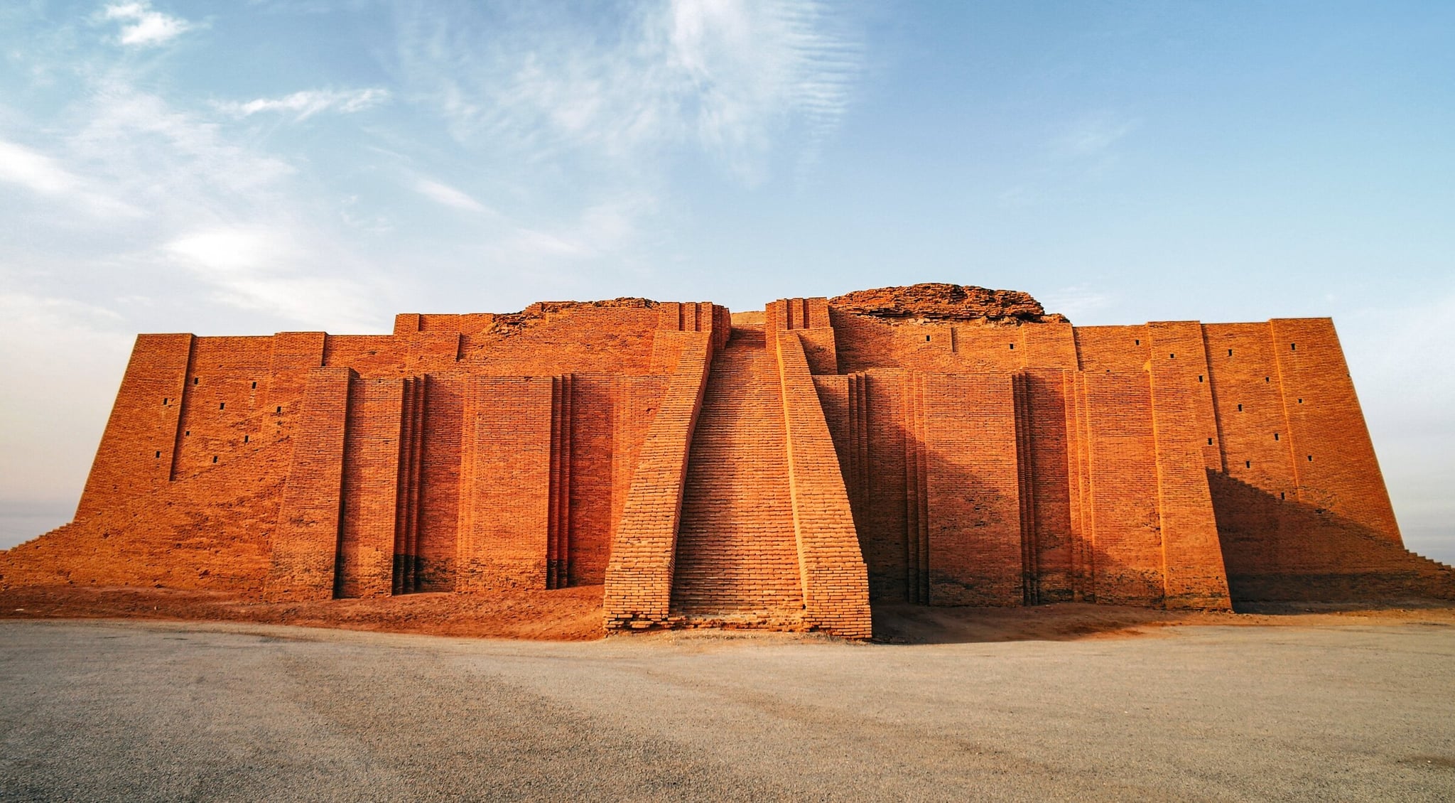 Restored ziggurat in ancient Ur