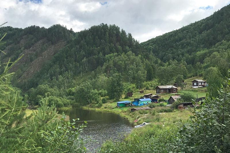 russia lake baikal village
