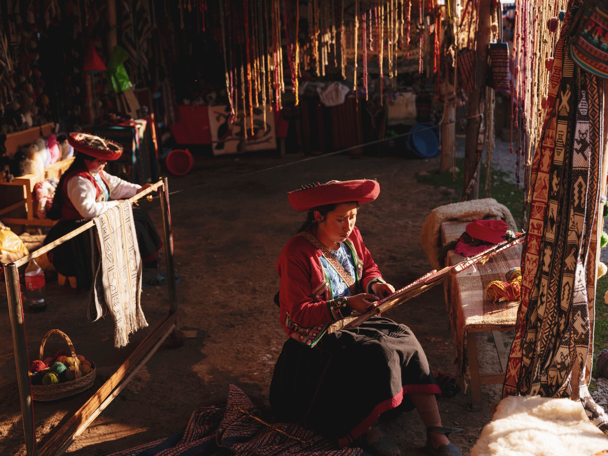 Woman weaving in Sacred Valley, Peru
